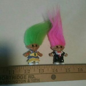 Vintage miniature troll couple